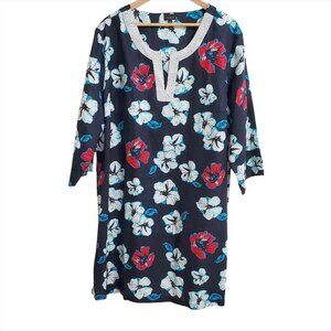 3X Talbots Linen Beaded Tunic Dress